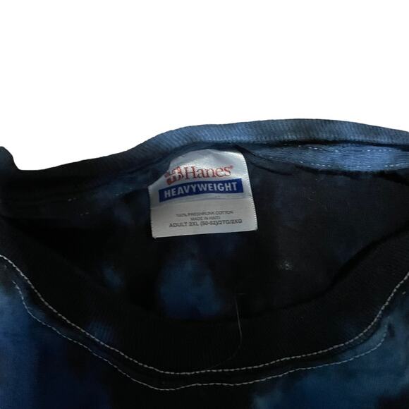 Hanes Blue Tie Dye Tee Size 2XL - Picture 4 of 4